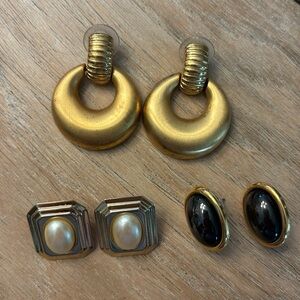 Classic 80s vintage earrings